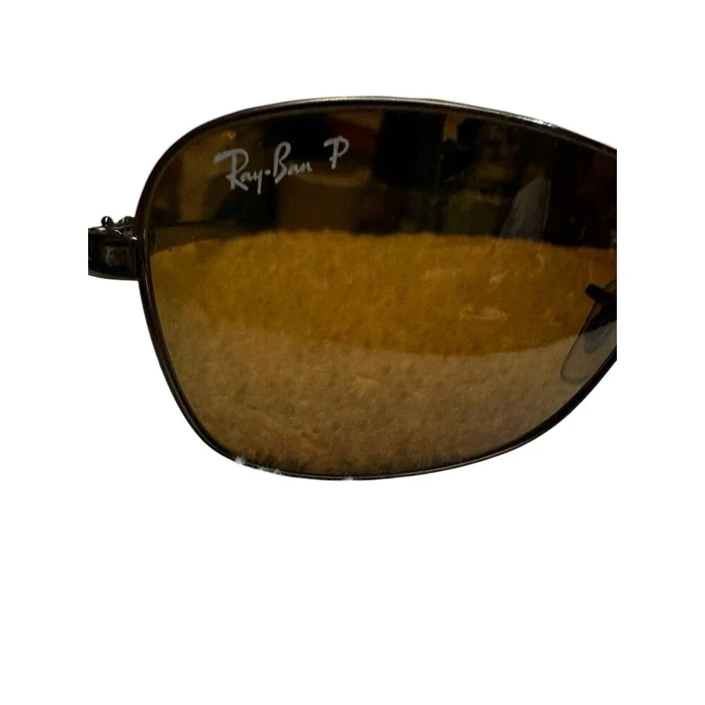 Vintage RAY BAN SUNGLASSES Circa 2005 RB8302 Made n Italy Brown Frame Amber Lens